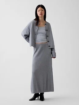 CashSoft Rib Sweater Maxi Skirt — reference image