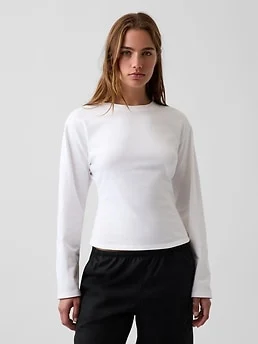 Knit Fitted-Waist T-Shirt — reference image